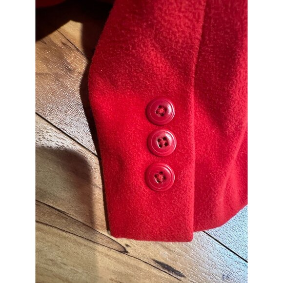 Vintage Charter Club Red Wool Cashmere Angora Blazer Women’s 12 – Lined - Picture 7 of 11